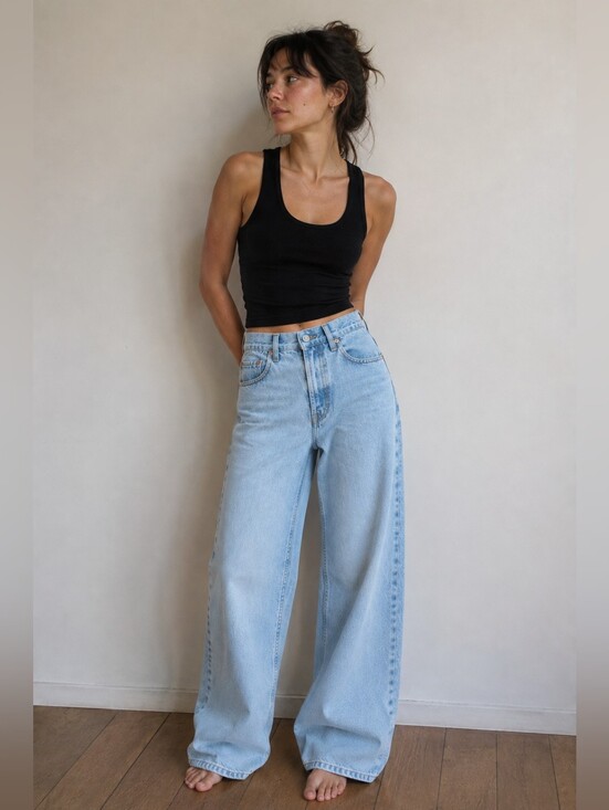 Levi's Denim - Levi's Ribcage Straight Ankle High Rise Jeans Light Wash W27 L29